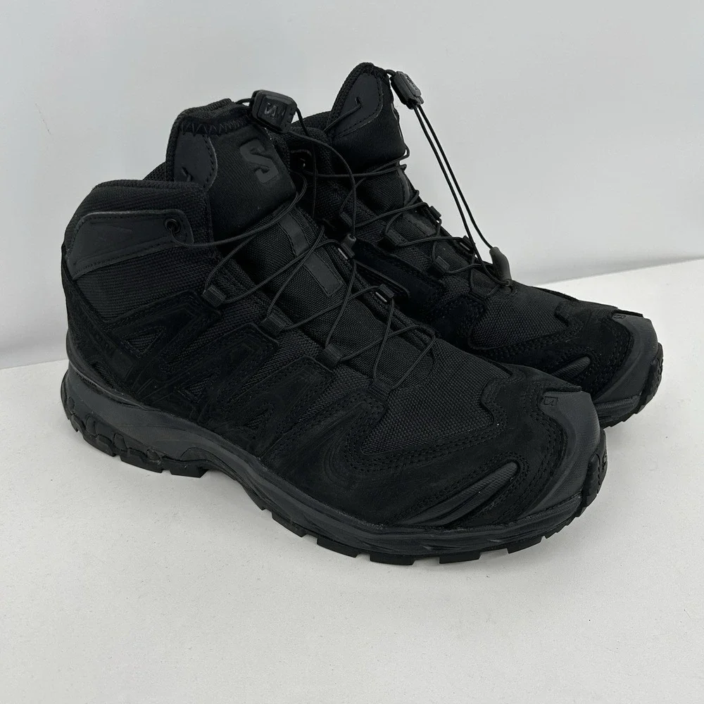 Salomon XA Forces Mid EN Tactical Boots Mens 7 Womens 8 Black Hiking Utility